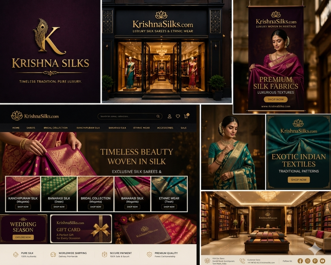 Model in Royal Crimson Banarasi